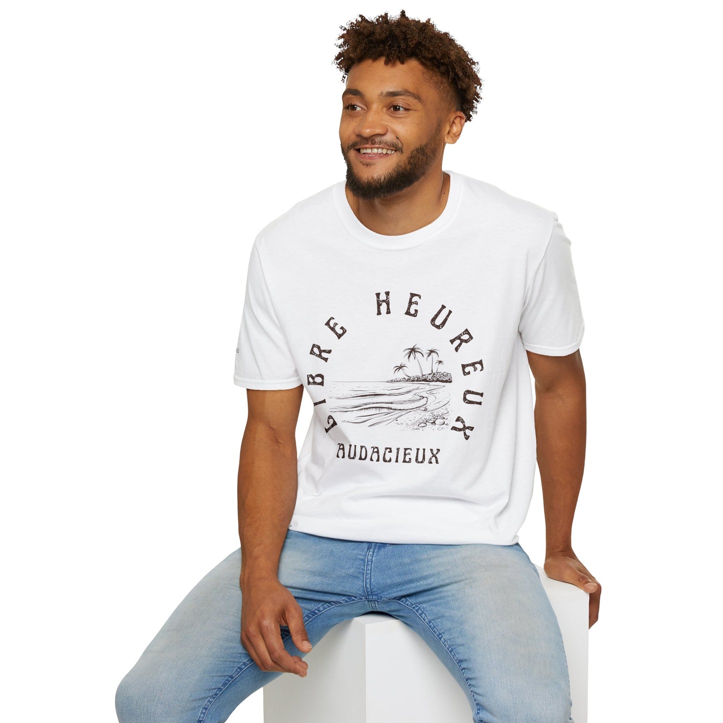 T-Shirt Homme - "LIBRE HEUREUX AUDACIEUX"