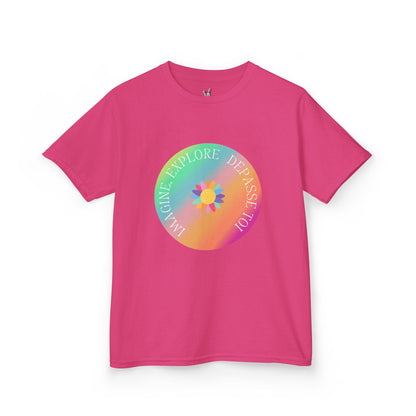 T-Shirt Enfant- "Imagine, Explore, Dépasse toi"