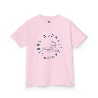 T-Shirt Enfant - "Libre, Heureux, Audacieux"