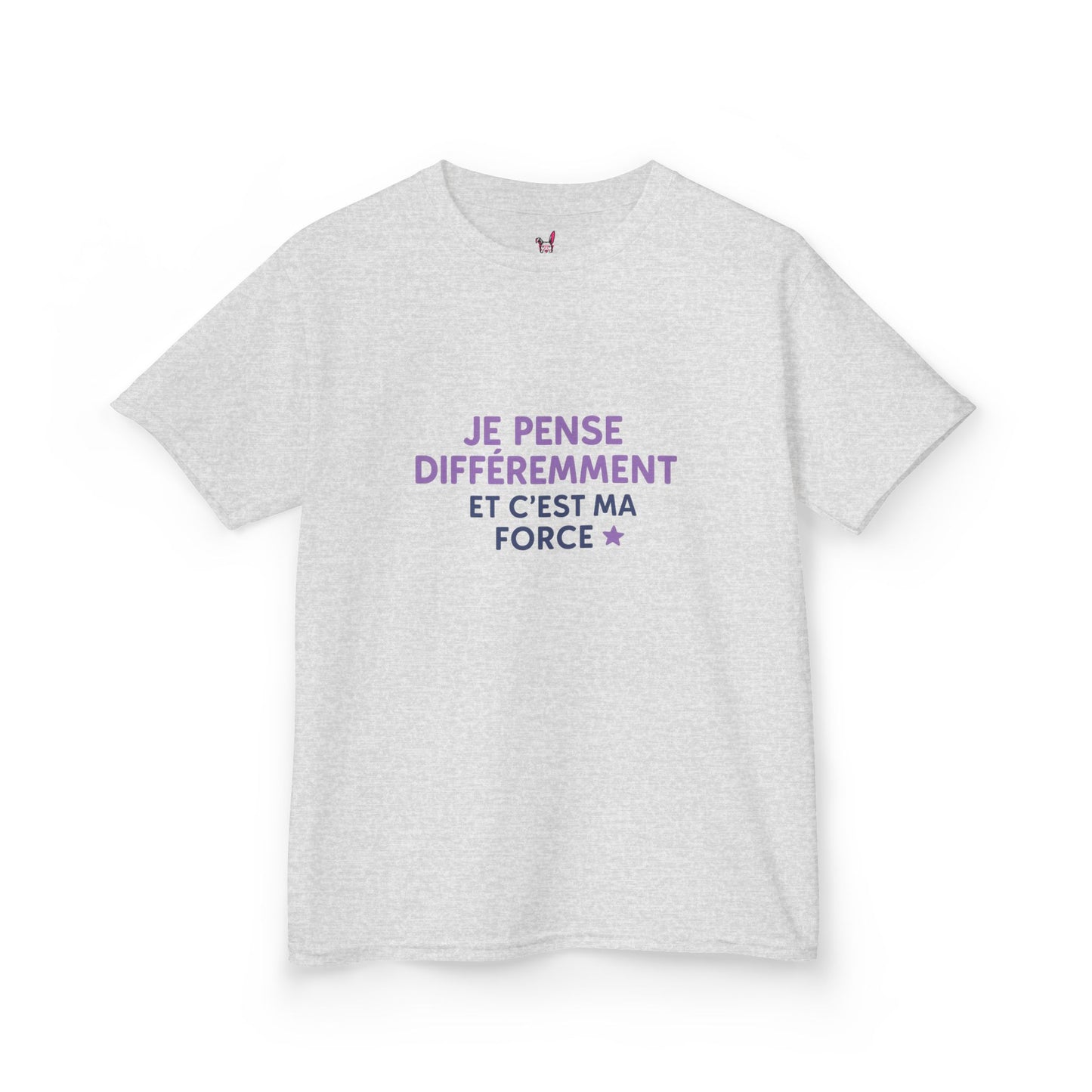 T-Shirt Enfant - "Je pense différemment et c'est ma force"