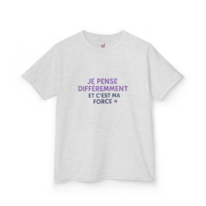 T-Shirt Enfant - "Je pense différemment et c'est ma force"