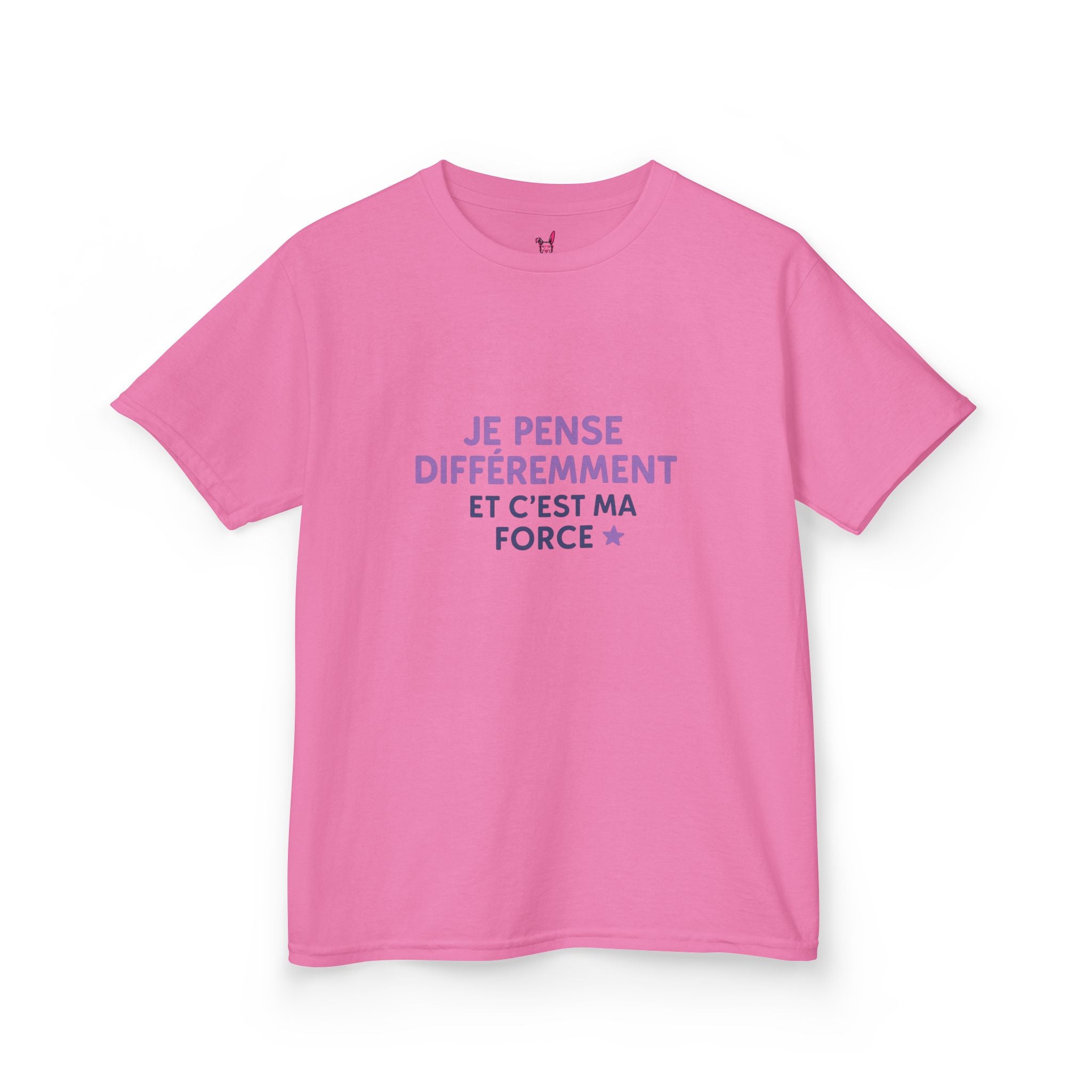 T-Shirt Enfant - "Je pense différemment et c'est ma force"
