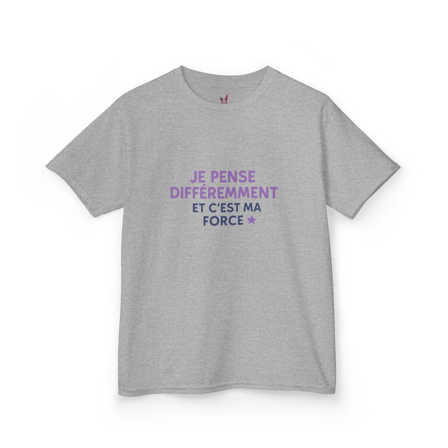 T-Shirt Enfant - "Je pense différemment et c'est ma force"