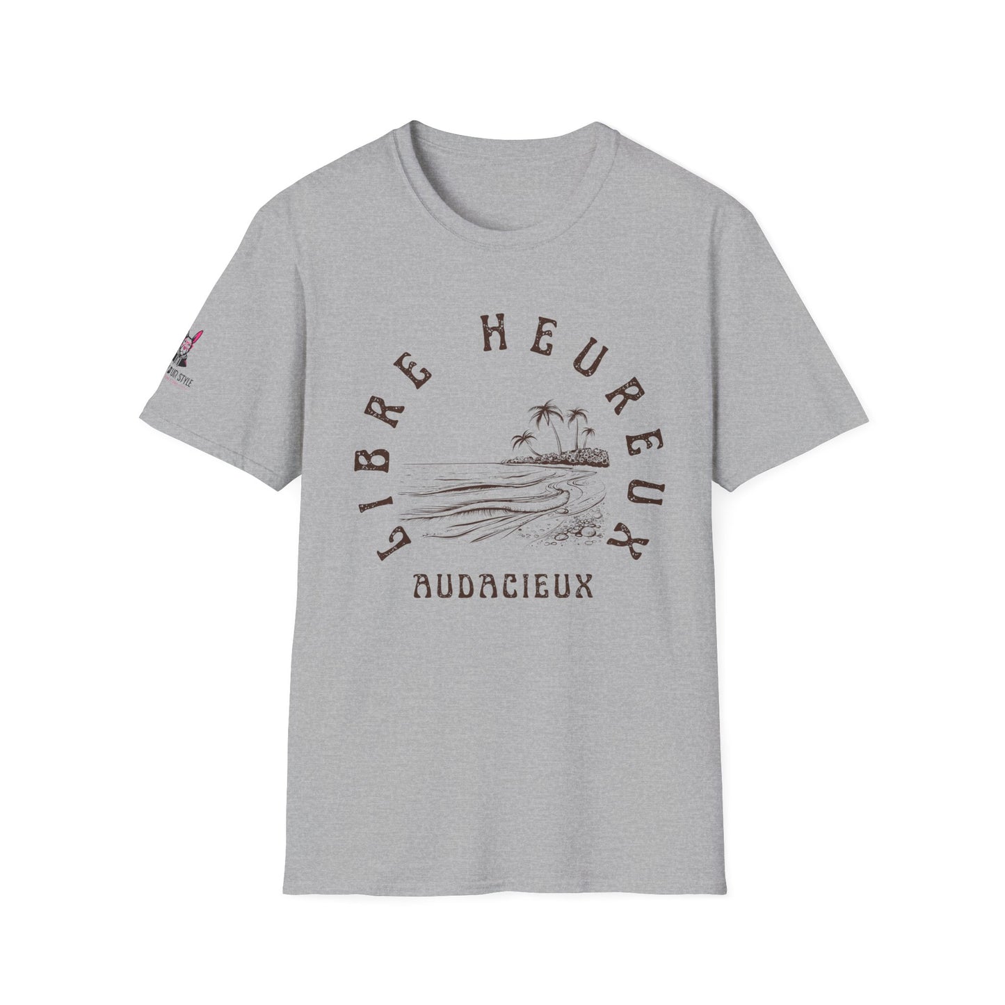 T-Shirt Homme - "LIBRE HEUREUX AUDACIEUX"