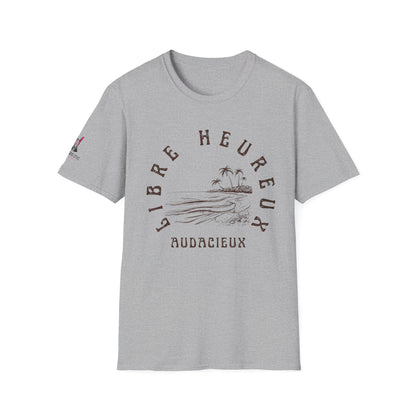 T-Shirt Homme - "LIBRE HEUREUX AUDACIEUX"