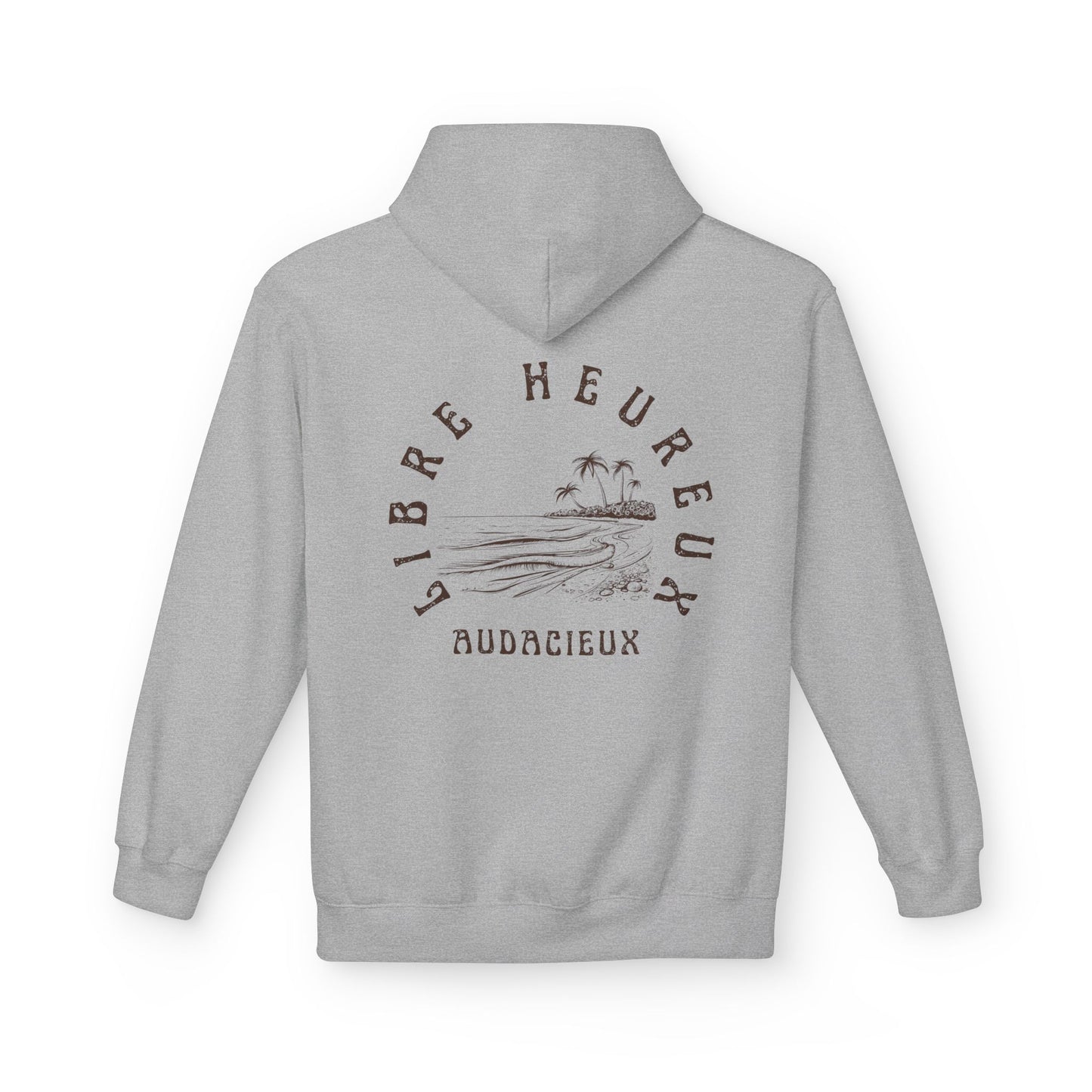 Sweat à capuche Je m'aime, je m'assume - "Libre, Heureux, Audacieux".