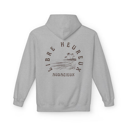 Sweat à capuche Je m'aime, je m'assume - "Libre, Heureux, Audacieux".