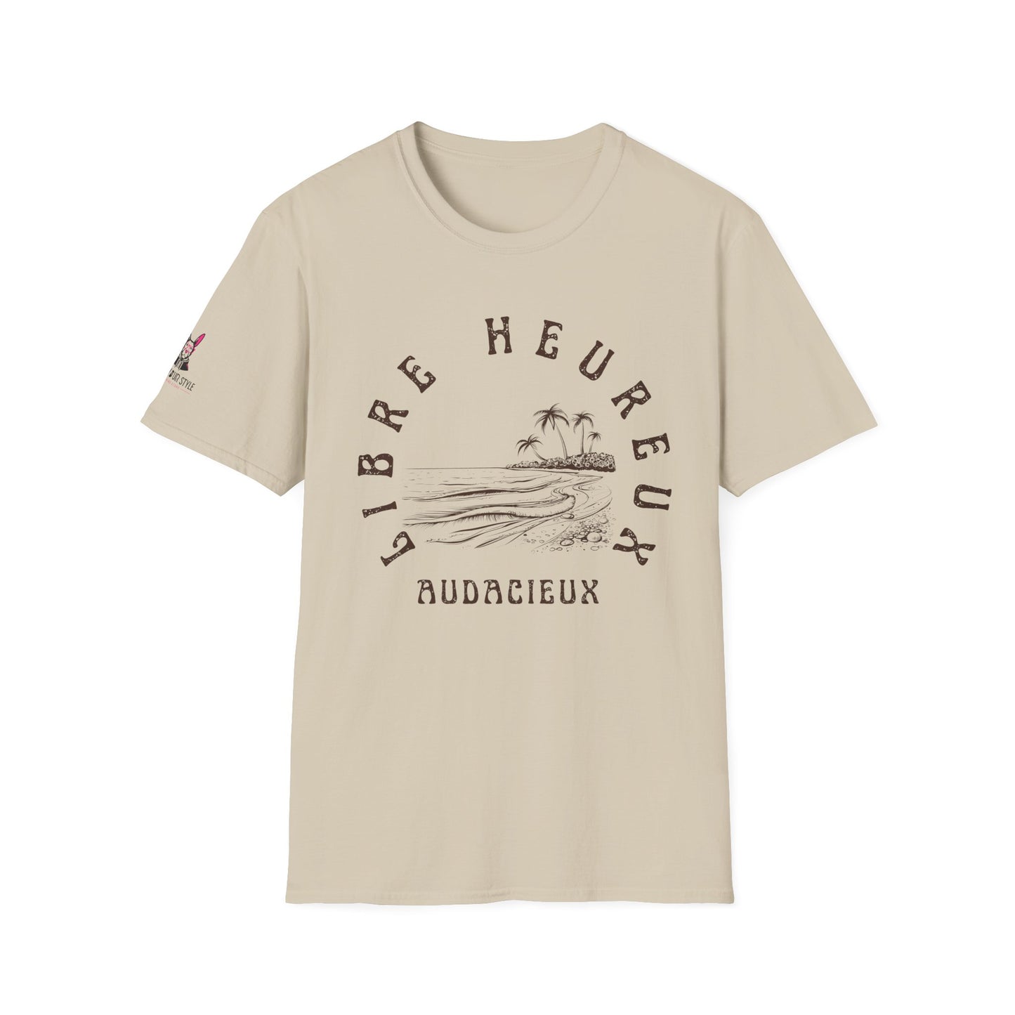 T-Shirt Homme - "LIBRE HEUREUX AUDACIEUX"