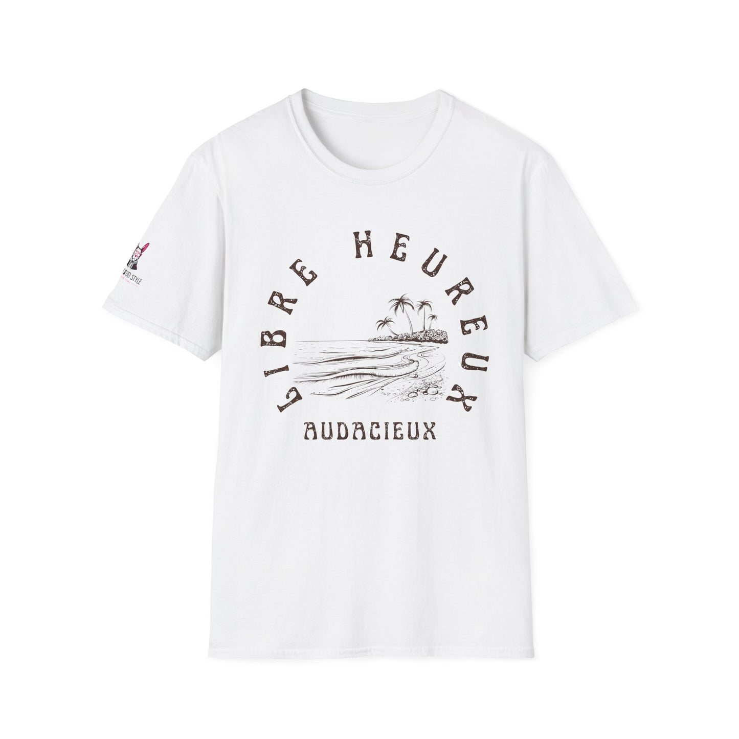 T-Shirt Homme - "LIBRE HEUREUX AUDACIEUX"