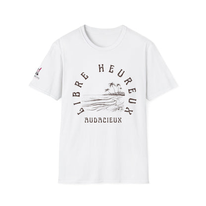 T-Shirt Homme - "LIBRE HEUREUX AUDACIEUX"