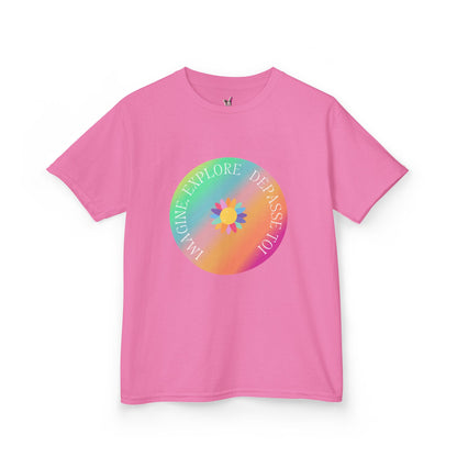 T-Shirt Enfant- "Imagine, Explore, Dépasse toi"