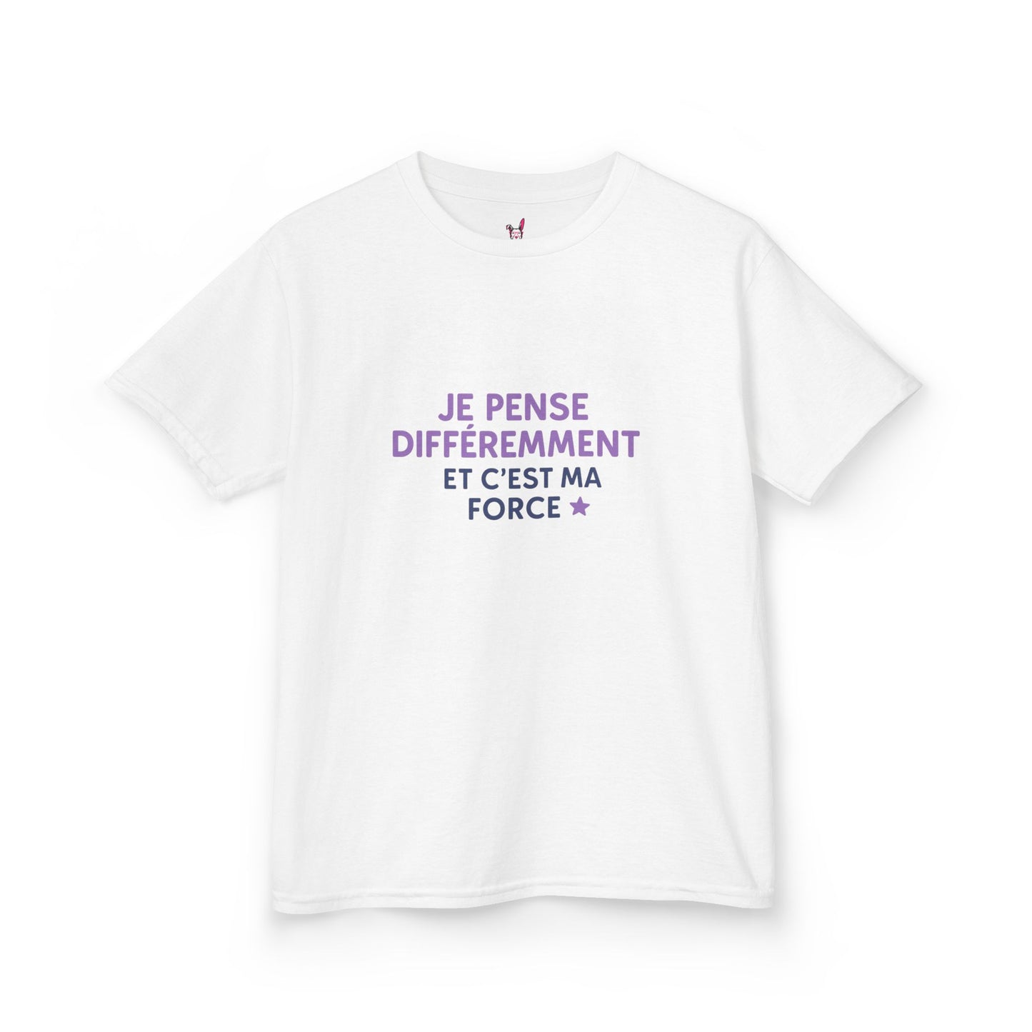 T-Shirt Enfant - "Je pense différemment et c'est ma force"