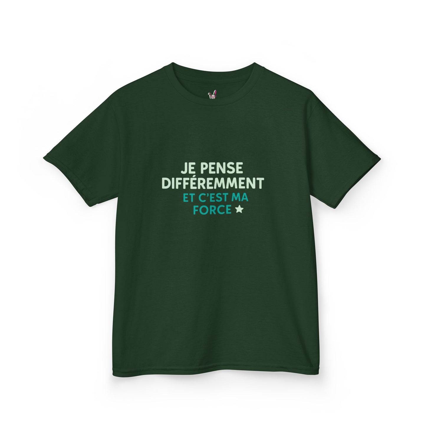 T-Shirt Enfant - "Je pense différemment et c'est ma force"