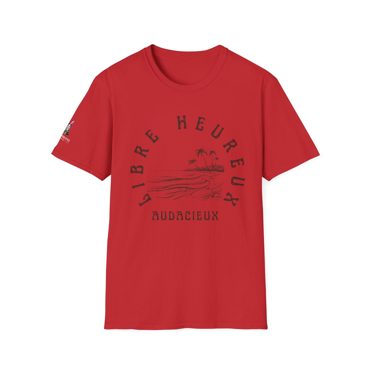 T-Shirt Homme - "LIBRE HEUREUX AUDACIEUX"