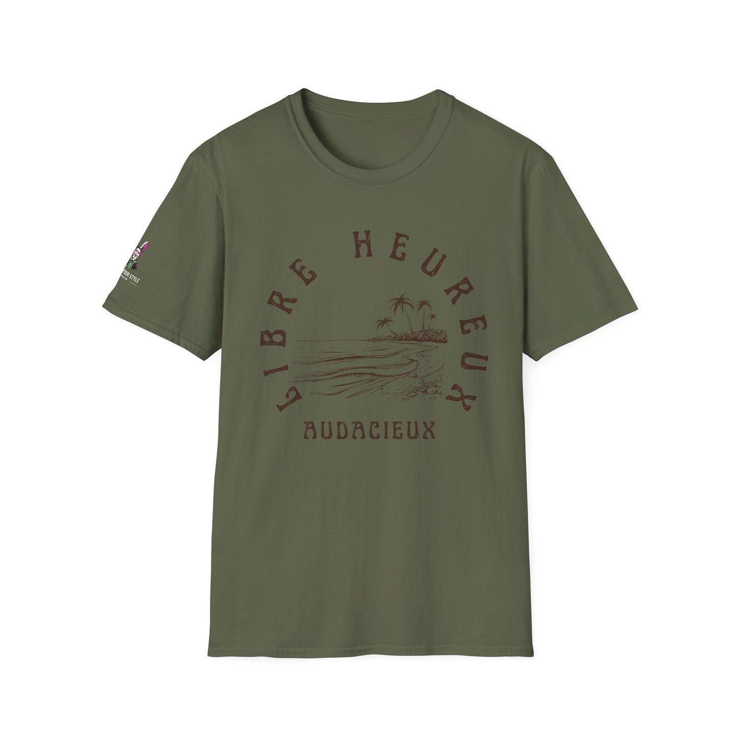 T-Shirt Homme - "LIBRE HEUREUX AUDACIEUX"