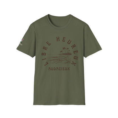 T-Shirt Homme - "LIBRE HEUREUX AUDACIEUX"