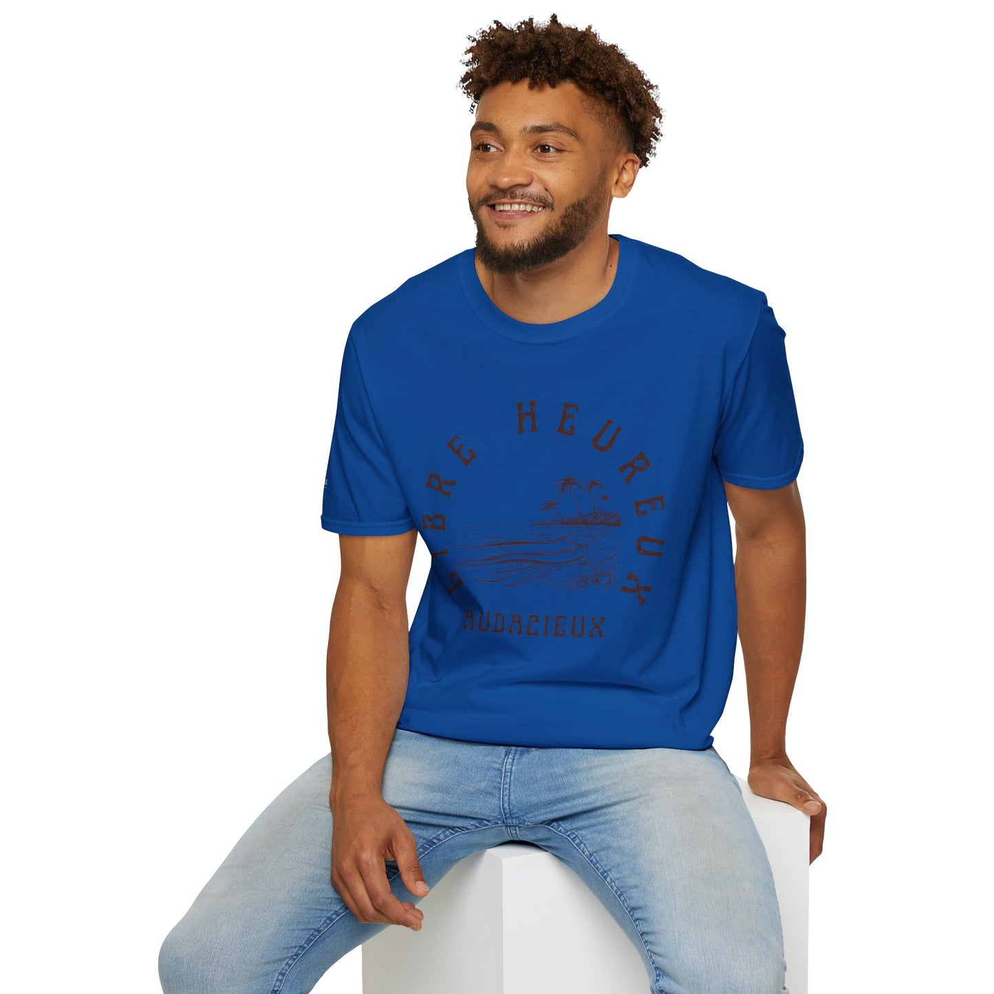 T-Shirt Homme - "LIBRE HEUREUX AUDACIEUX"