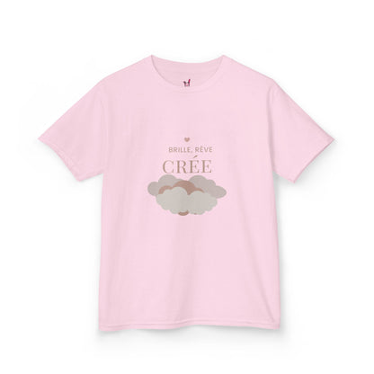 T-Shirt Enfant - "Brille, rêve, crée"